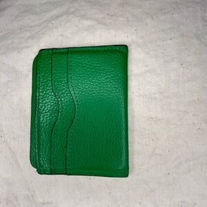 Green Leather Card Holder